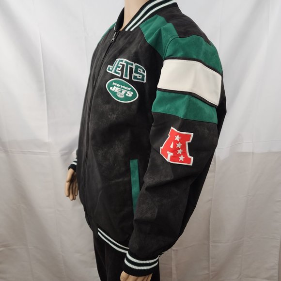 NFL New York Jets Varsity Jacket, Black, 2X-Large XXL Mens G-III Sports - Picture 2 of 12